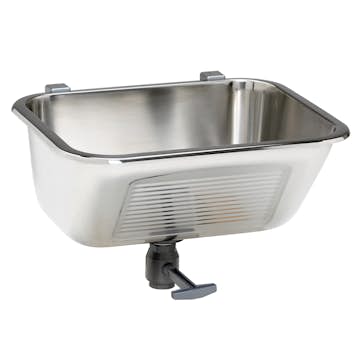 Tvättlåda Nimo TL50 Rostfri Väggfäst Tvättho för Tvättstuga med Bräddavlopp & Ventil