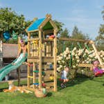 Gungställning Jungle Gym Nomad Med Rutschkana Mörkgrön