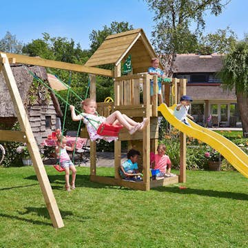 Lektorn Jungle Gym Cubby inkl. Swing Modul X'tra och rutschkana