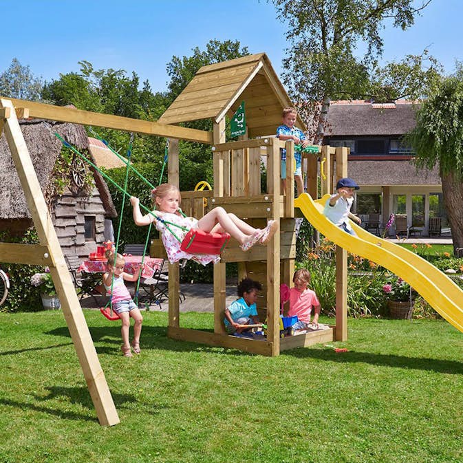 Lektorn Jungle Gym Cubby inkl. Swing Modul X'tra och rutschkana