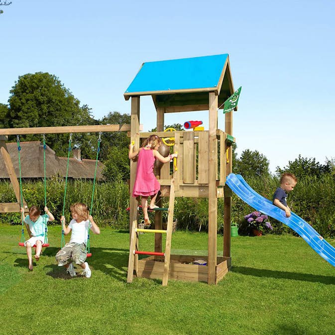 Lektorn Jungle Gym Castle inkl. Swing Modul X'tra och rutschkana
