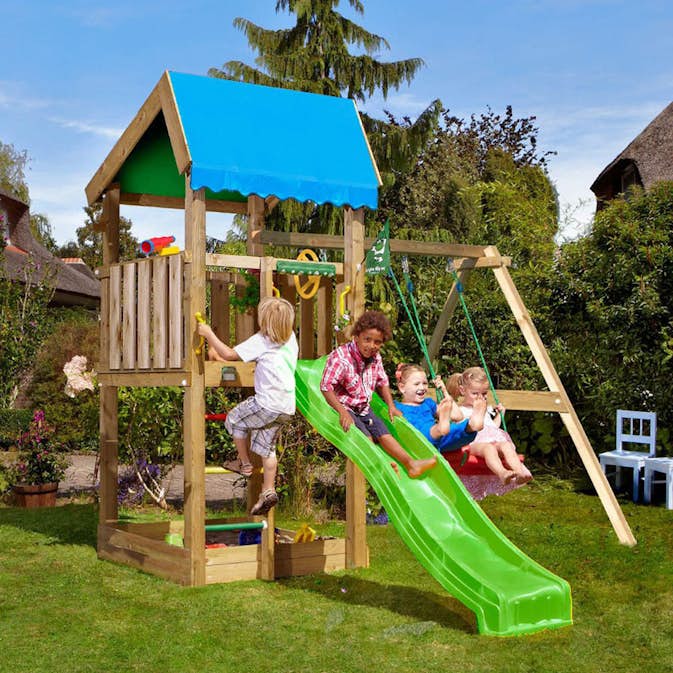 Lektorn Jungle Gym Home inkl. Swing Modul X'tra och rutschkana