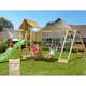 Lektorn Jungle Gym Cabin 2.1 Klättermodul Grön Rutschkana & Sand