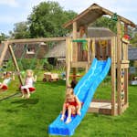 Lektorn Jungle Gym Chalet 2.1 Swing Modul Blå Rutschkana