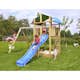 Lektorn Jungle Gym Fort 2.1 m/2 Swing Modul Med Blå Rutschkana