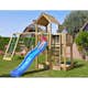 Lektorn Jungle Gym Cottage 2.1 Klättermodul Blå Rutschkana & Sand