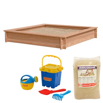 Sandlåda Nordic Play inkl Sand och Strandset