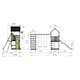 Lektorn Jungle Gym Club Komplett Inkl Climb Module Xtra och Rutschkana