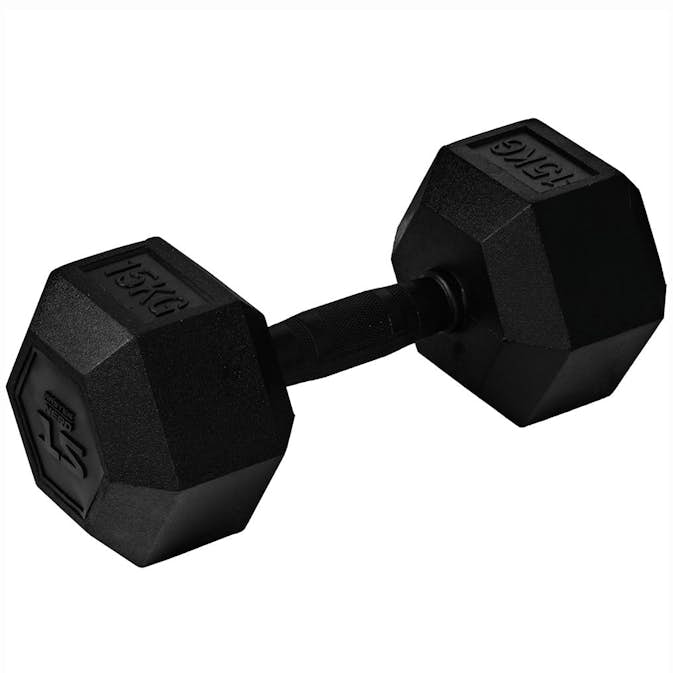 Hexhantel Master Fitness Gummiklädda för Bättre Grepp