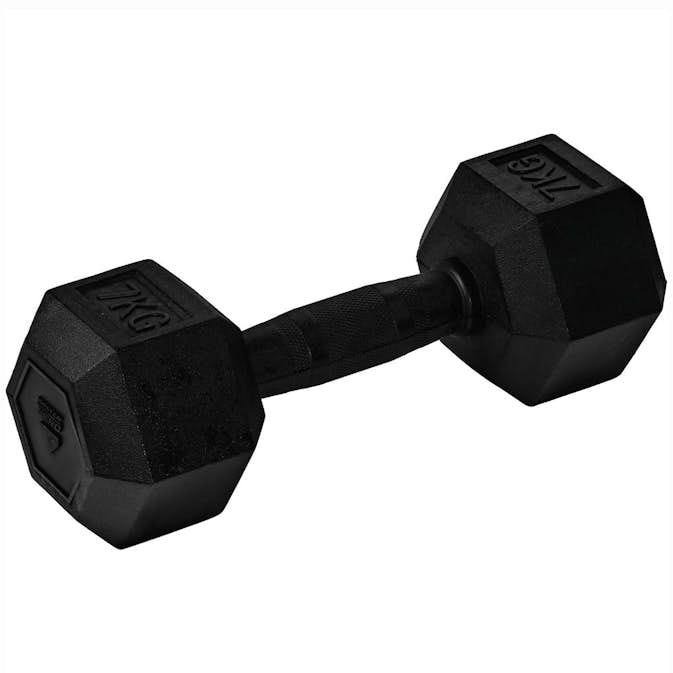 Hexhantel Master Fitness Gummiklädda för Bättre Grepp