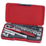 Hylsnyckelsats med 3/8 tum fyrkantsfäste Teng Tools T3834