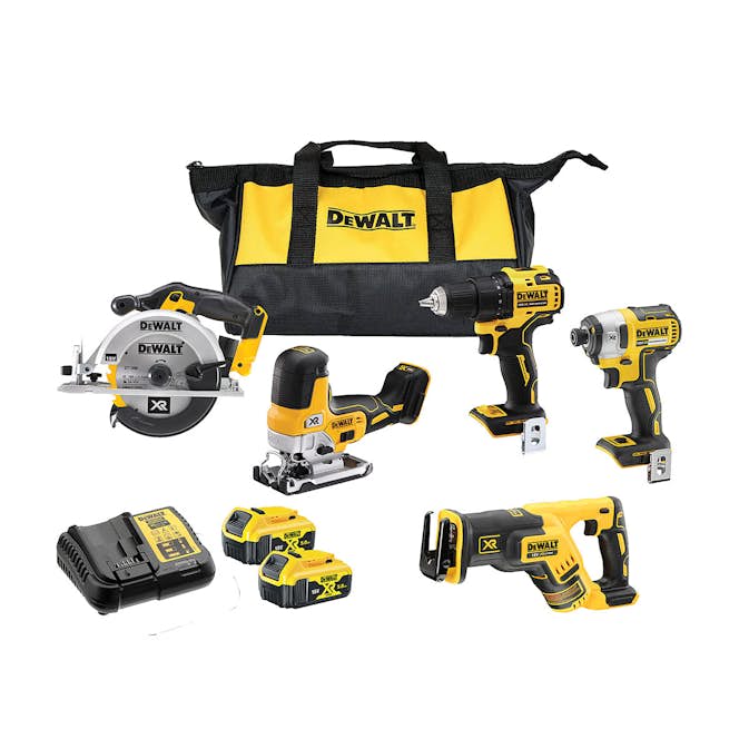 Verktygspaket Dewalt DCK501P2 18V 5 Maskiner och 2X5Ah Batterier