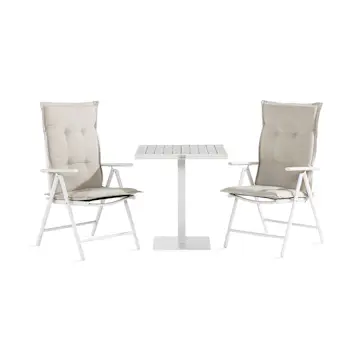 Cafégrupp Comfort Garden Tunis Caféset 70x70 + 2 Maggie Positionsstol m Dyna