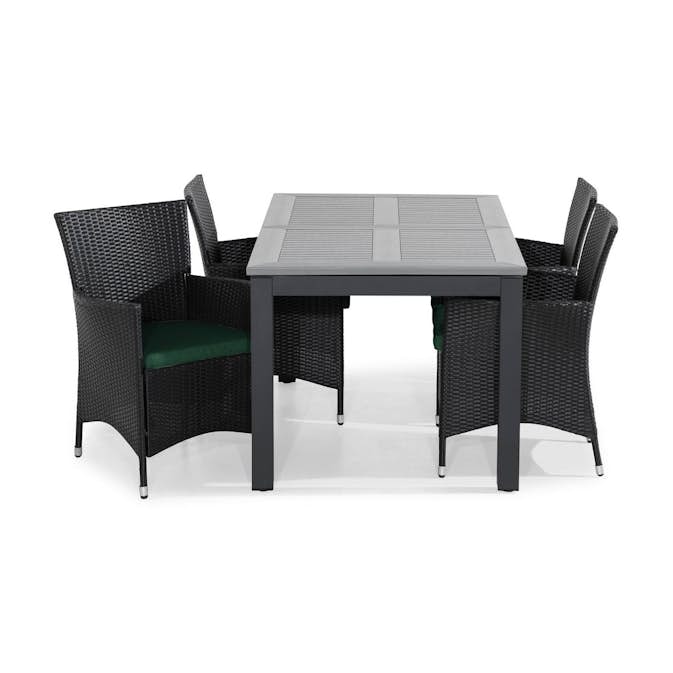 Matgrupp Comfort Garden Monaco Förlängningsbar Matgrupp Utomhu 152-210x90 cm inkl 4 Thor Fåtöljer m Dyna