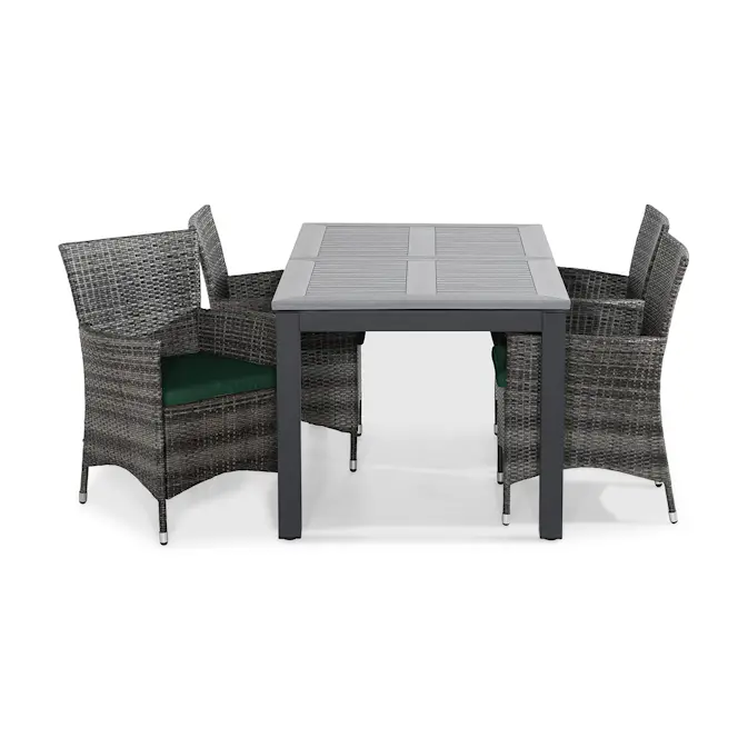 Trädgårdsgrupp Comfort Garden Monaco Förlängningsbar Matgrupp inkl 4 Thor Fåtöljer m Dyna