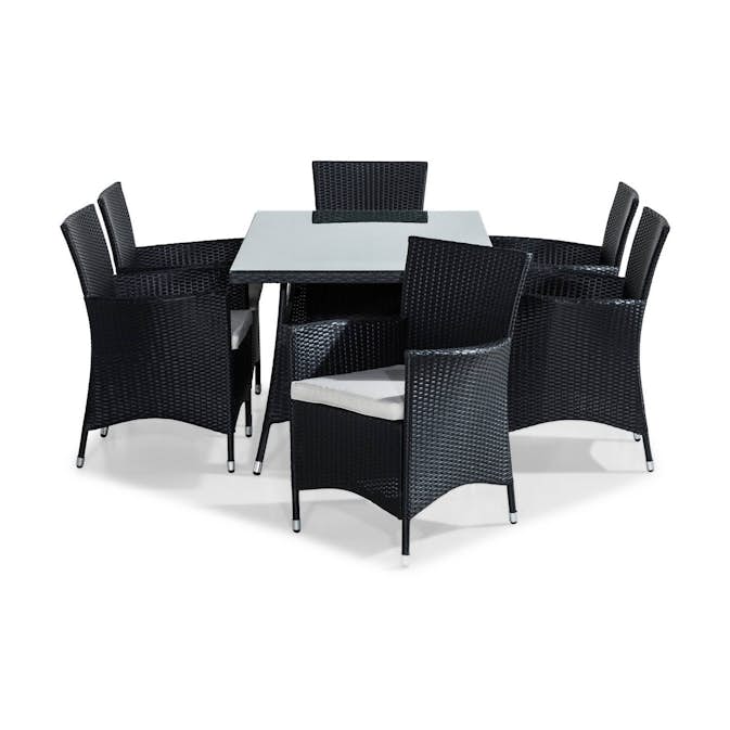 Matgrupp Comfort Garden Thor Matgrupp Utomhus 140 cm inkl 6 Fåtöljer