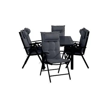 Trädgårdsgrupp Comfort Garden Monaco Matgrupp Utomhus 90x152-210 + 6 Maggie Positionsstol m Dyna