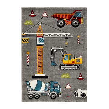 Barnmatta KM Carpets Atlas Byggare Grå