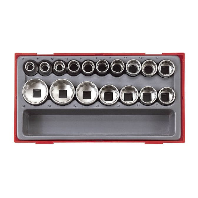 Hylssats 17 delar med 1/2 fyrkantsfäste Teng Tools TT1217