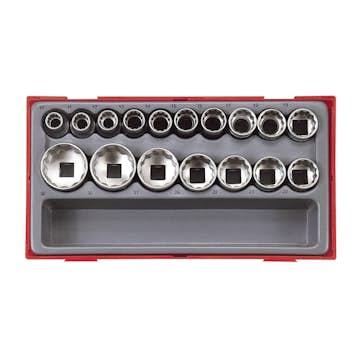 Hylssats 17 delar med 1/2 fyrkantsfäste Teng Tools TT1217-6