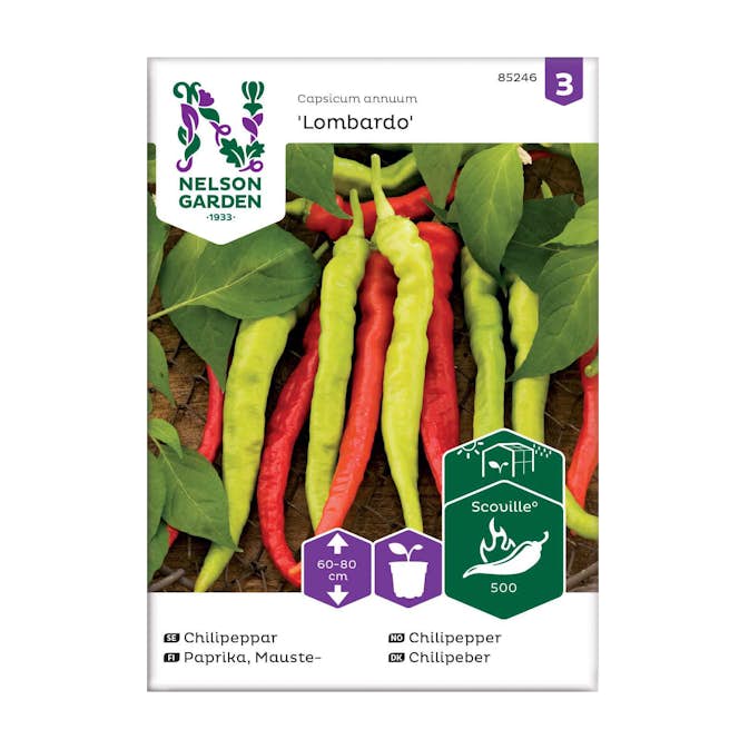 Frö Chilipeppar Nelson Garden Lombardo