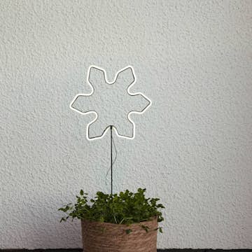 Siluett Star Trading NeonSnowflake Batteridriven Utomhusdekoration LED