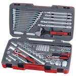 Hylsnyckelsats med 1/4 tum, 3/8 tum och 1/2 tum fyrkantsfäste Teng Tools TM106