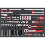 Hylsnyckelsats 77 delar Teng Tools TTESK77