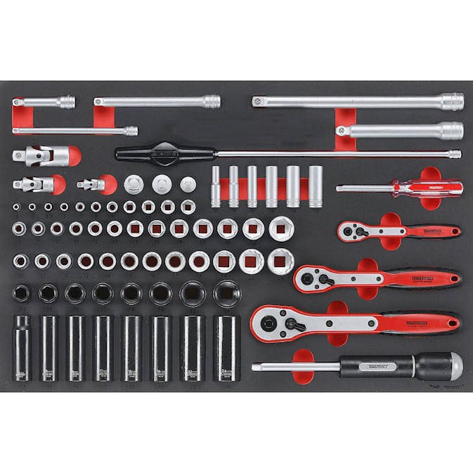 Hylsnyckelsats 77 delar Teng Tools TTESK77