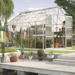 Växthus Vitavia Uranus 9,9 med Sockel och 2 Fönsteröppnare