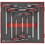Sexkantnyckelsats 7 delar med T-handtag Teng Tools TEDHEX7