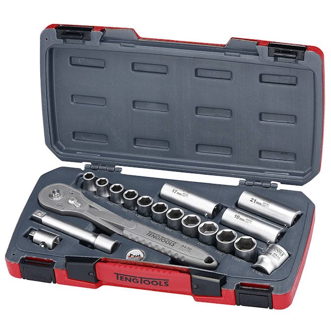 Hylsnyckelsats med 1/2 tum fyrkantsfäste Teng Tools TS1218