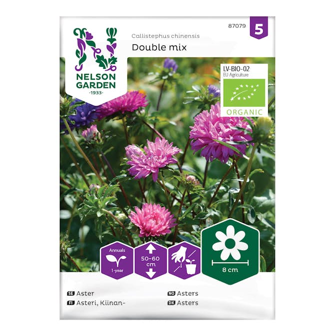 Frö Aster Nelson Garden Dubbel Mix Eko
