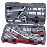 Hylsnyckelsats med 1/4 tum, 3/8 tum och 1/2 tum fyrkantsfäste Teng Tools TM127