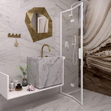 Duschdörr Hietakari Bläk 881 New York Vikbar