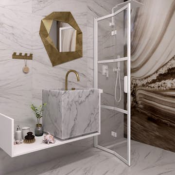 Duschdörr Hietakari Bläk 882 Tokyo Vikbar