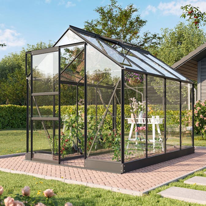 Växthus Vitavia Apollo Aluminium med Sockel