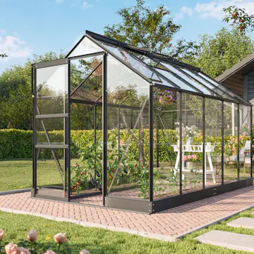 Växthus Vitavia Apollo Aluminium med Sockel