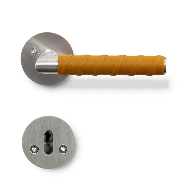 Dörrhandtag Beslag Design Kastrup 04 Läderlindat