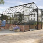 Växthus På Mur Vitavia Cassandra 11,5 kvm med Toppdekor Svart