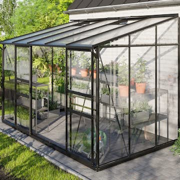Fristående Växthus Vitavia Ida 6500 3mm Härdat Glas & 6mm Polykarbonat