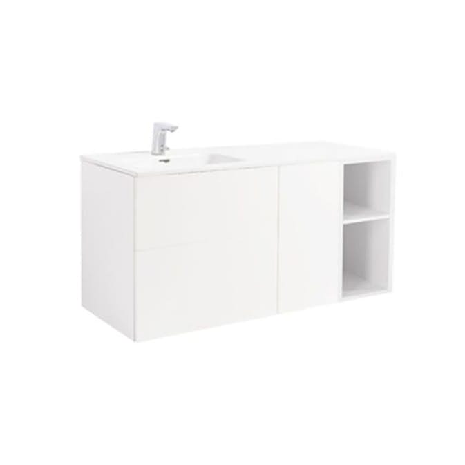 Tvättställsskåp Alterna Isella med Öppen Förvaring, Tvättkorg och Tvättställ