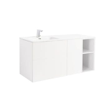 Tvättställsskåp Alterna Isella med Öppen Förvaring, Tvättkorg och Tvättställ