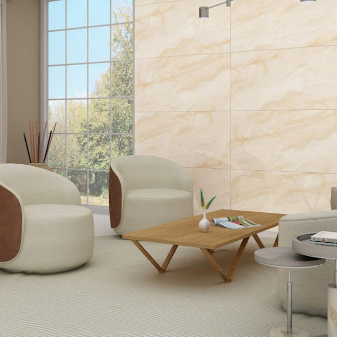 Klinker Netto Ceramika Onyx Beige Polished 60x120 cm