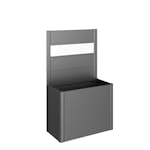 Skärmvägg Biohort till Belvedere Planteringslåda med Akrylglas 91x4x102 cm