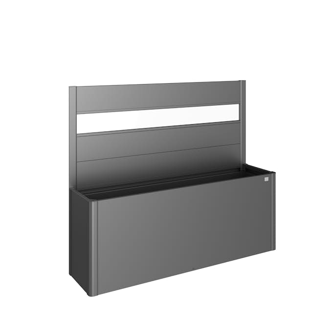 Skärmvägg Biohort till Belvedere Planteringslåda med Akrylglas 91x4x201 cm