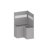 Skärmvägg Biohort till Belvedere Planteringslåda med Akrylglas 91x102x102 cm