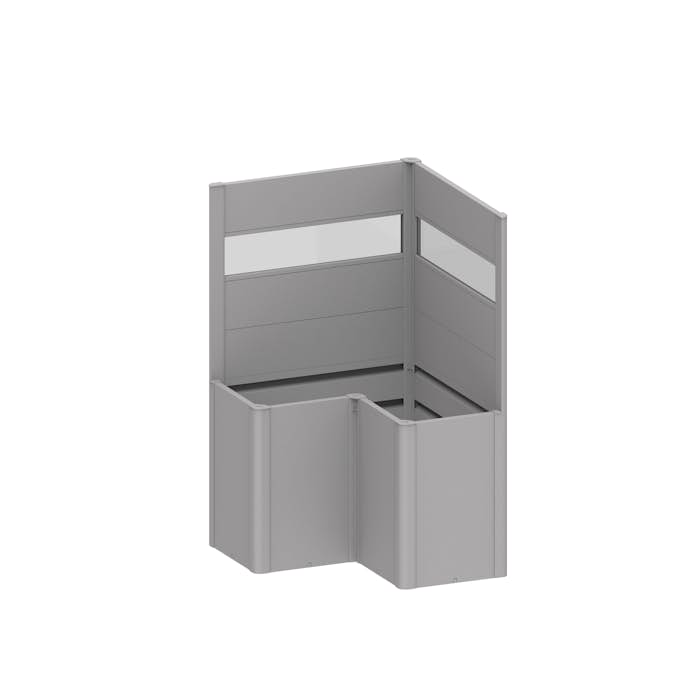 Skärmvägg Biohort till Belvedere Planteringslåda med Akrylglas 91x102x102 cm