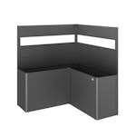 Skärmvägg Biohort till Belvedere Planteringslåda med Akrylglas 91x152x152 cm