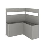 Skärmvägg Biohort till Belvedere Planteringslåda med Akrylglas 91x152x152 cm